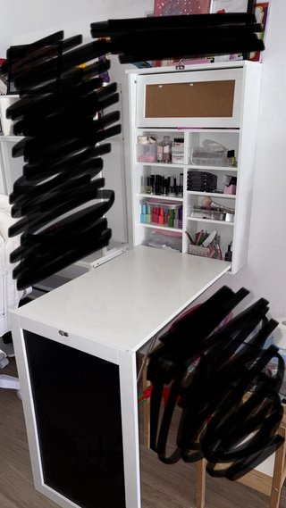 Escritorio Plegable Pared Blanco