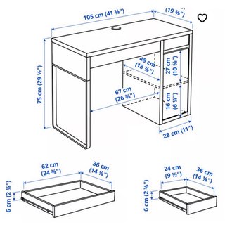 Escritorio IKEA modelo MICKE blanco