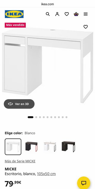 Escritorio IKEA modelo MICKE blanco