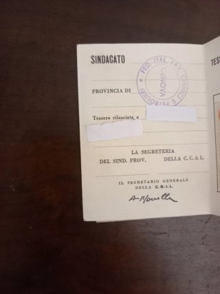 Tessera CGIL 1944-1964