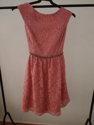 Vestido fiesta rosa.Talla M
