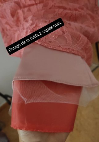Vestido fiesta rosa.Talla M