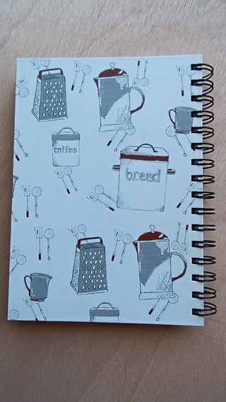 Libro de recetas de cocina con espiral | Nuevo