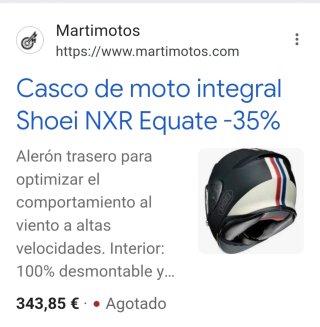 Casco Shoei NXR EQUATE Talla S