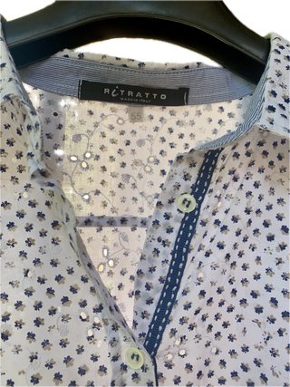 Camicia Ritrat donna manica lunga fantasia