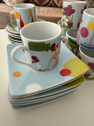 Tazas de porcelana blanca