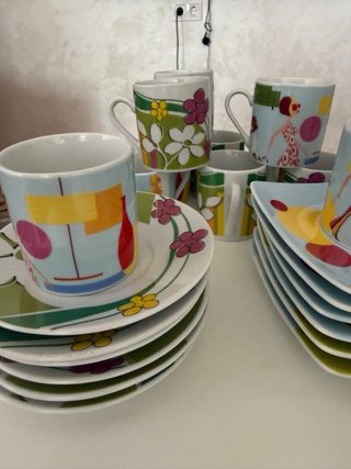 Tazas de porcelana blanca