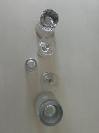 Set di bicchieri artigianali antichi