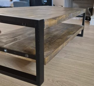 Mesa de centro madera y metal