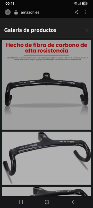 Manillar Carbono Integrado RXL SL bicicleta carret