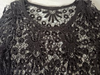 Jersey calado hilo negro