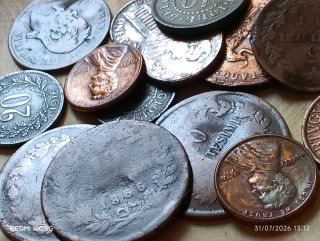 Lote monedas antiguas variadas