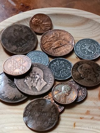 Lote monedas antiguas variadas