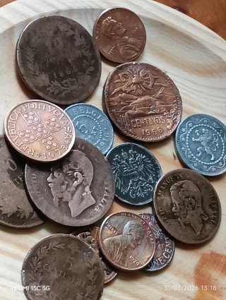 Lote monedas antiguas variadas