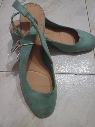 Zapatos Stradivarius verde/teal