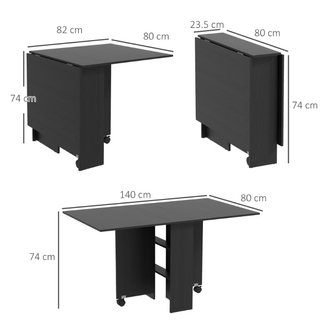 Mesa plegable 2 Ahorro espacial para 6 personas co