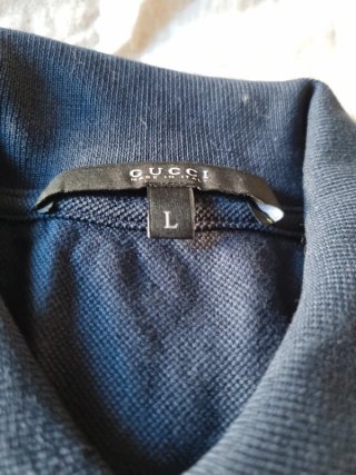 Polo Gucci Unisex Manga Larga Azul
