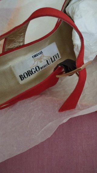 Scarpe rosse  con zeppa