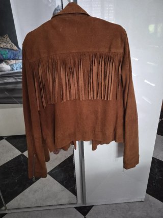Chaqueta Mango Ante Flecos Talla M