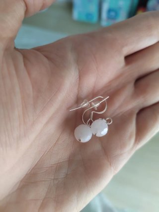 Pendientes plata y cuarzo rosa