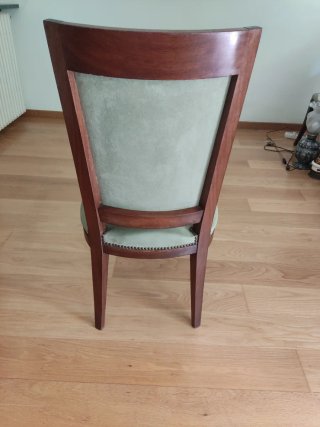 Sillas de comedor madera y tela