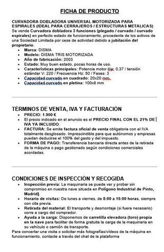 DOBLADORA UNIVERSAL MOTORIZADA