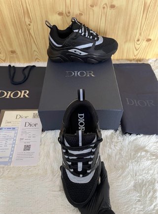 Dior B22 Sneakers Negro/Plata