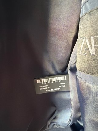 Chaqueta Zara Hombre Waterrepellent Negra