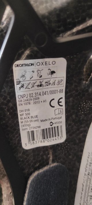 Casco Negro Bicicleta/Skate