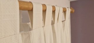 Conjunto de cortinas +visillos+abrazaderas+ganchos