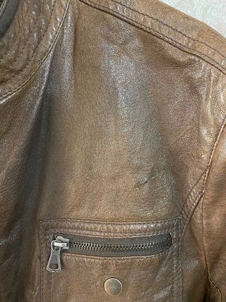 Giacca biker Vera Pelle vissuta Vintage Leggera