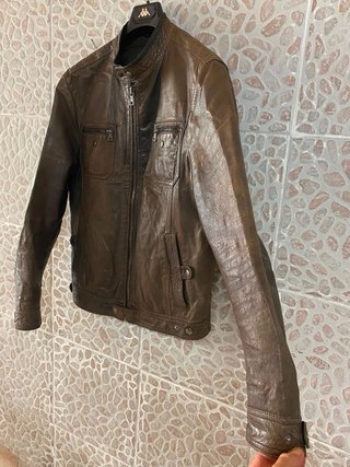 Giacca biker Vera Pelle vissuta Vintage Leggera