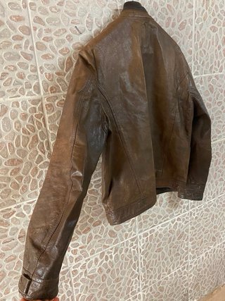 Giacca biker Vera Pelle vissuta Vintage Leggera