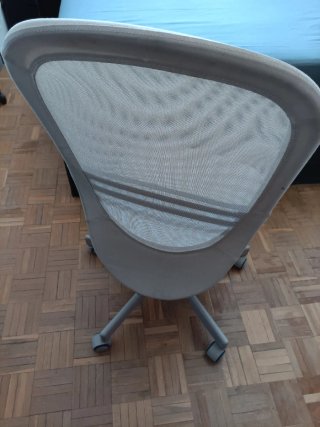 Silla de oficina Ikea beige/blanca