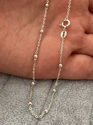 Cadena Plata 925 con Bolitas