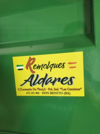 Remolque volquete verde 2 ejes