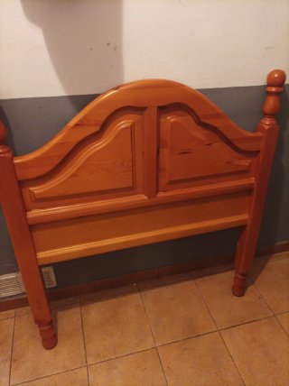 Cabecero de cama de pino de 90 cm