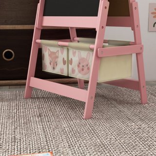 3-en-1 niños caballete con rollo de papel, pizarra