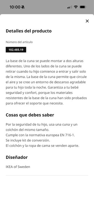 Cuna GULLIVER + colchon KRUMMELUR y sabanas