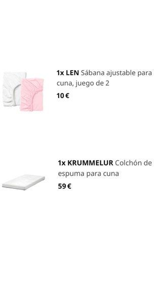 Cuna GULLIVER + colchon KRUMMELUR y sabanas
