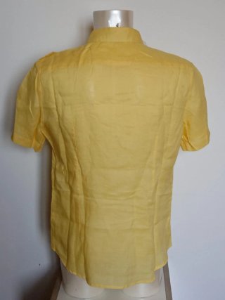 Camicia uomo lino gialla taglia L