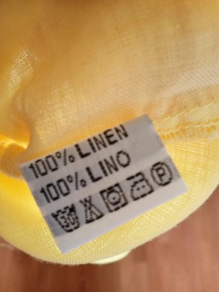 Camicia uomo lino gialla taglia L
