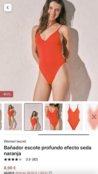 Bañador Women'secret Coral Talla S
