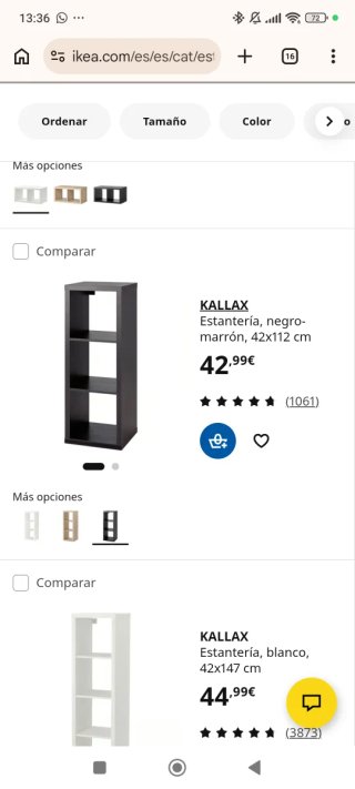 Estantería Kallax Negra Marrón Ikea