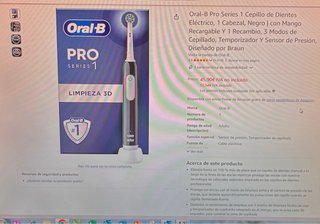 Oral-B Pro 1 Negro + regalo pack recambios