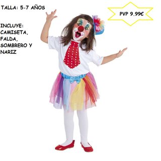 Disfraz Payaso Talla 5-7 Años