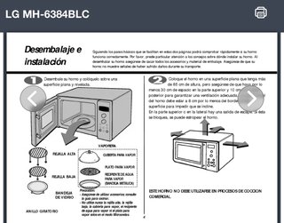 Microondas LG MH-6384B con Grill