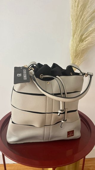 Bolso de hombro saco gris Rech
