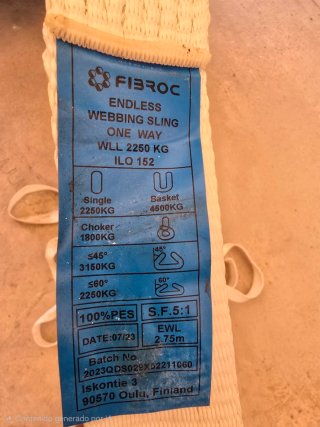 Cinchas para grúa y obra Eslinga para elevación