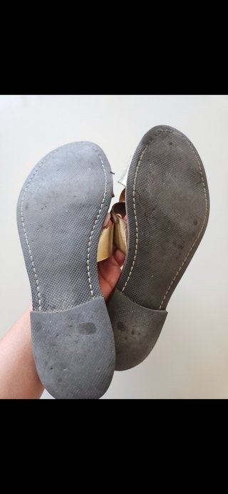 Ciabatte in cuoio donna oro Tg 38